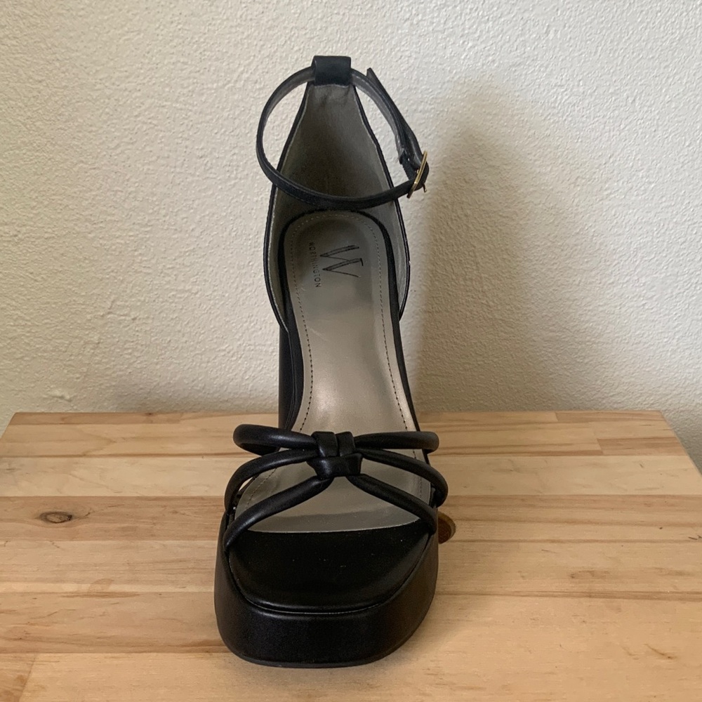 WORTHINGTON Ellsworth Slingback Chunky Heel Platform Black 7.5 - Picture 9 of 13